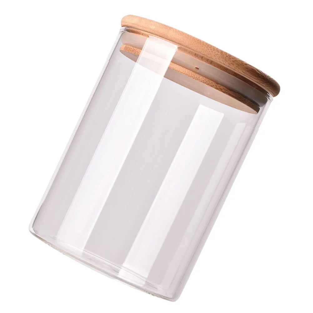Airtight Glass Storage Jar with Bamboo Lid | Tea, Coffee, Spices & More