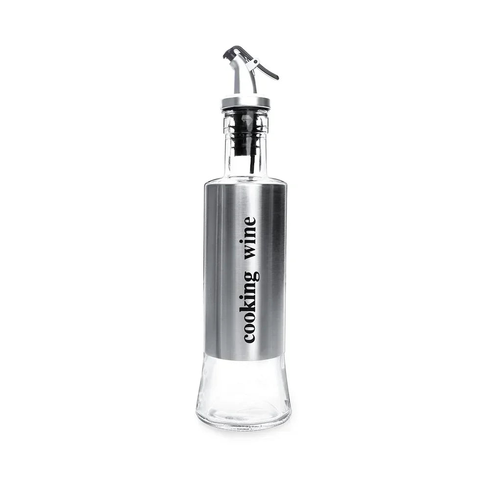 Stainless Steel Oil & Vinegar Dispenser Bottle — No-Drip Sauce Pourer