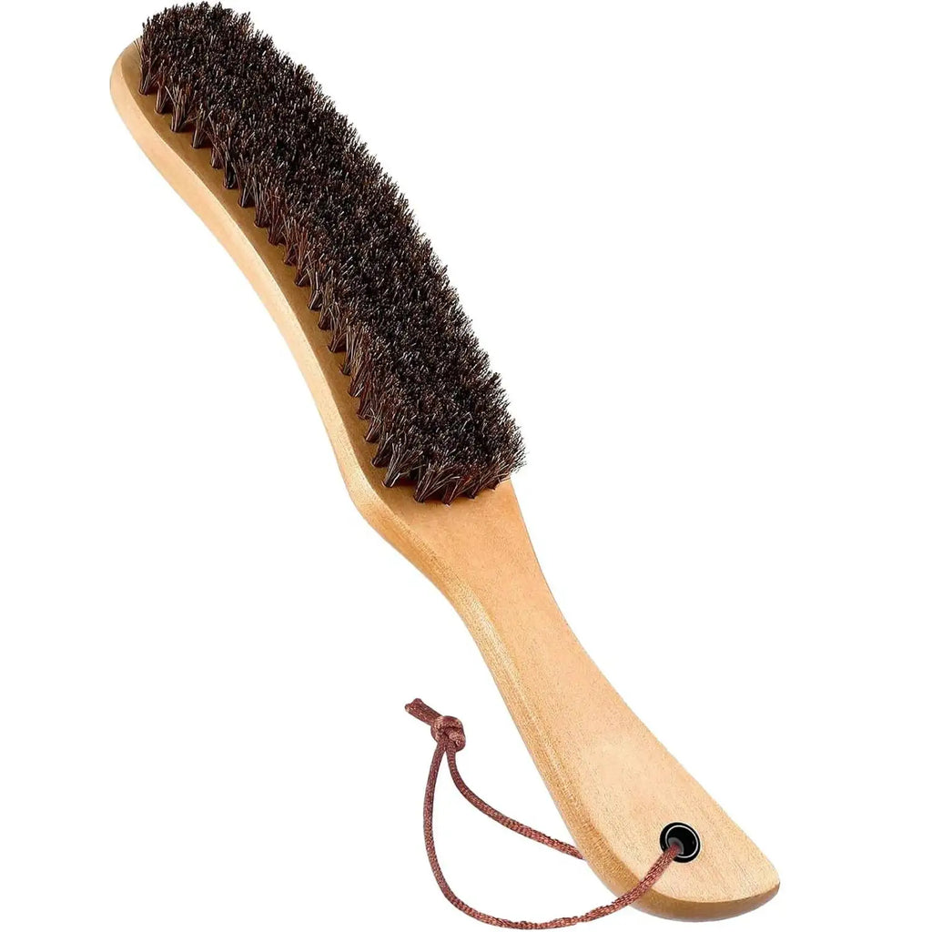 Wooden Horsehair Clothes Brush | Lint, Dust & Pet Hair Remover | Suits, Wool & Cashmere