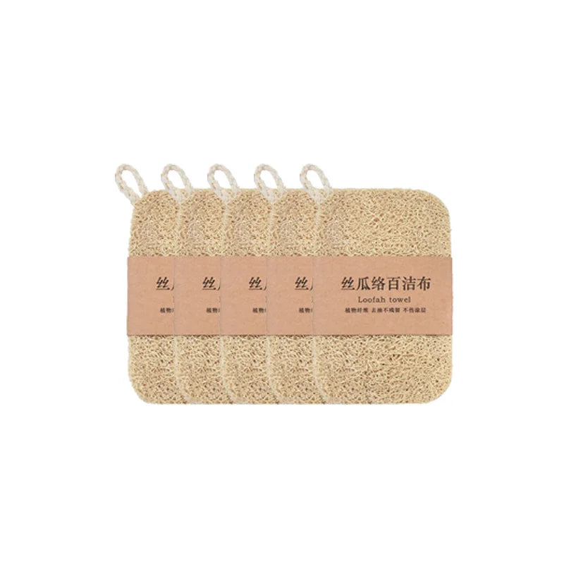 Natural Loofah Dishwashing Brush, 1–10 Piece Packs