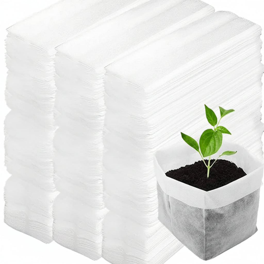 Biodegradable Non-Woven Nursery Seedling Bags | 3 Sizes | 100–500 Pcs | Grow Pots