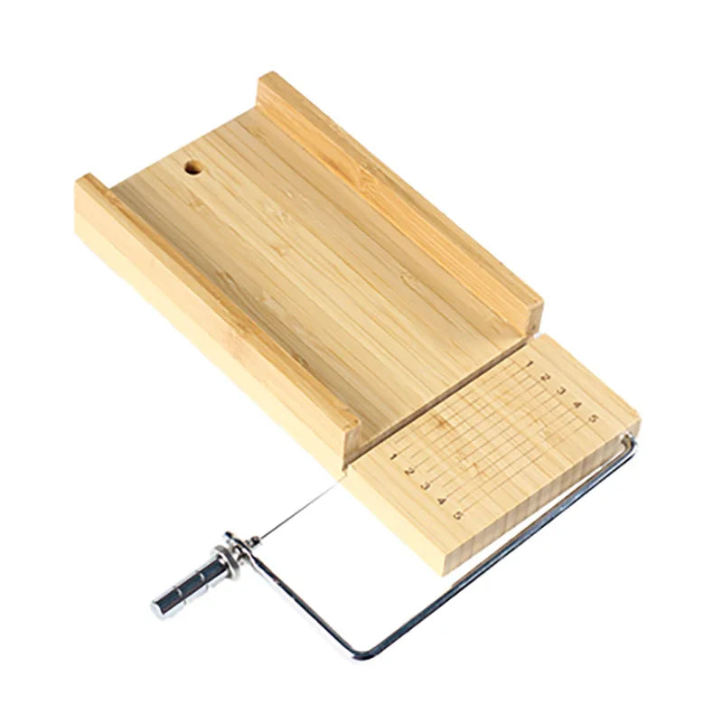 Bamboo Soap Cutter Set | Wire Slicer, Beveler & Size Scale | DIY Soap Making Tool