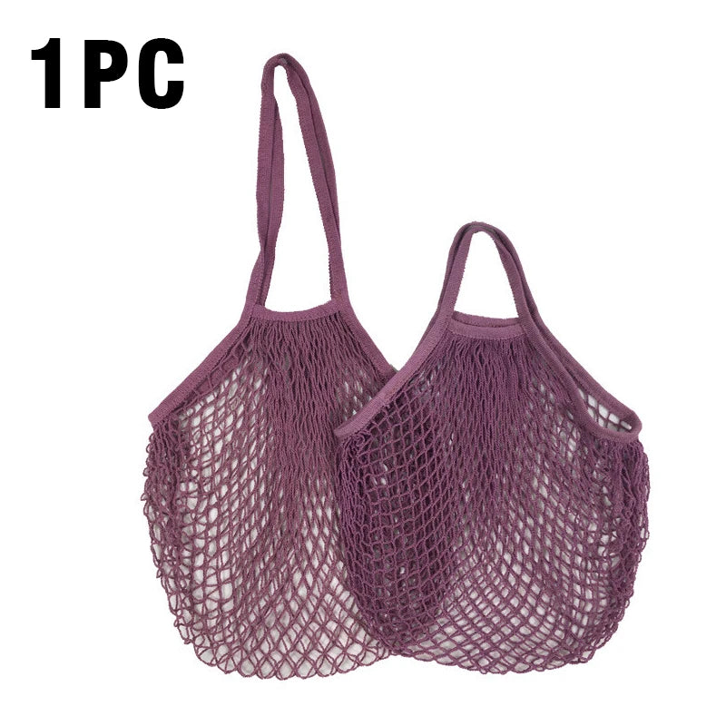 Reusable Cotton Mesh Grocery Bag | Zero-Waste Shopping Bag | 15 Colours