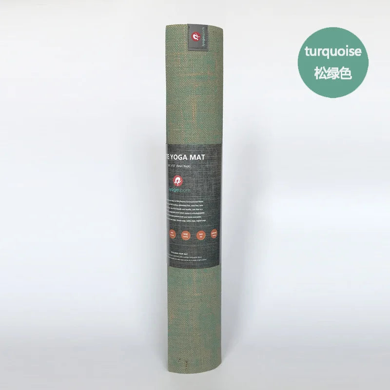 Jute-Top Yoga Mat, 5 mm, 183 x 61 cm, Multiple Colours