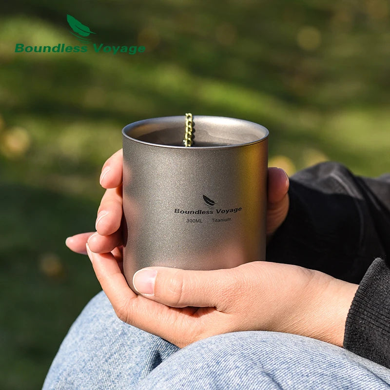 Boundless Voyage Titanium Double-Wall Mug – 120, 180 or 450 ml