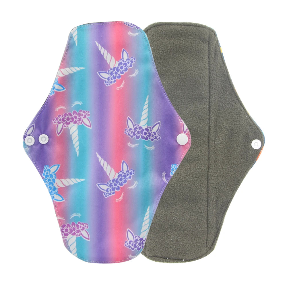 Reusable Bamboo Charcoal Cloth Menstrual Pads | S / M / L | Multiple Colours