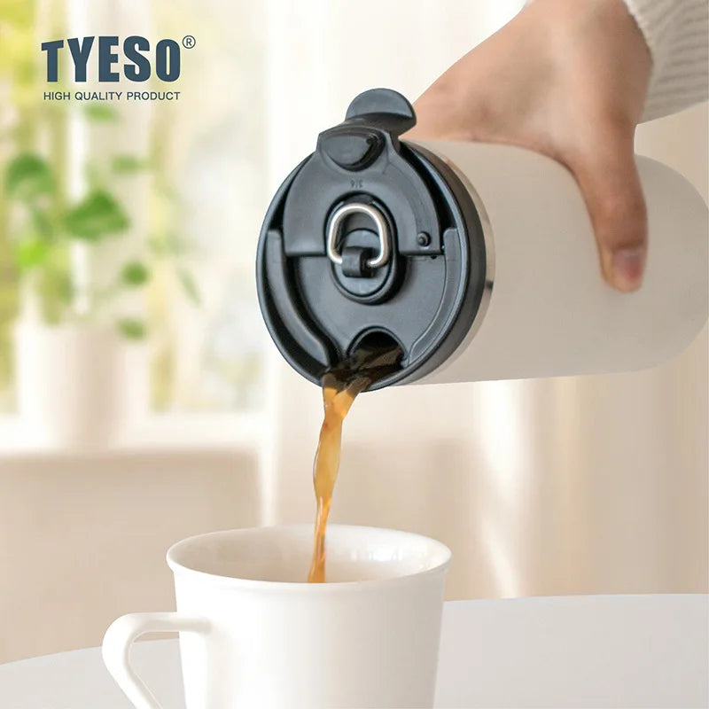 Tyeso French Press Travel Mug | 304 Steel | Cold Brew & Tea Infuser | 600ml or 750ml