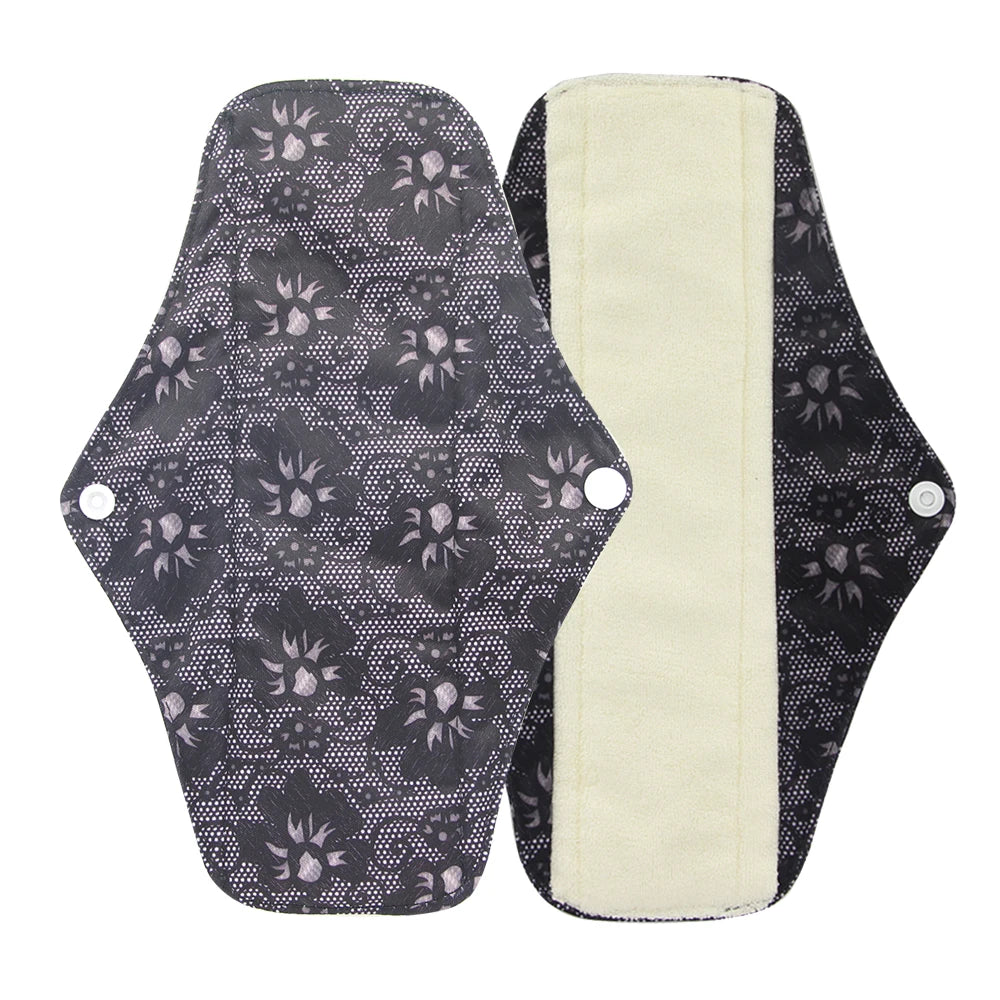 Reusable Bamboo Charcoal Cloth Menstrual Pads | S / M / L | Multiple Colours