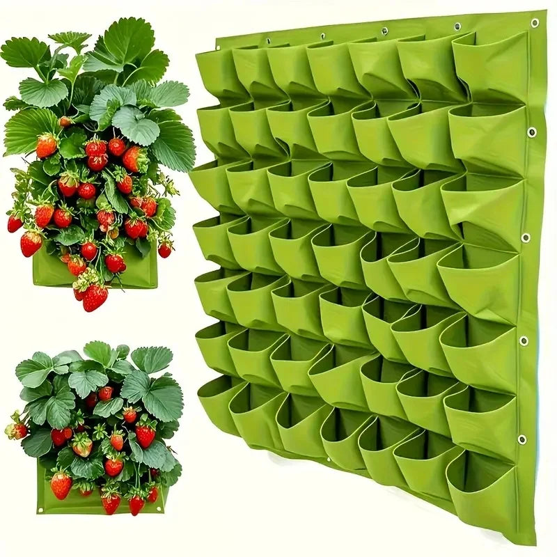 18-Pocket Vertical Garden Planter Bag — Wall-Mounted, Indoor & Outdoor