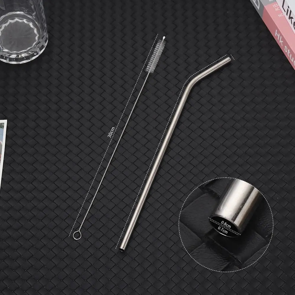 Reusable Stainless Steel Straw – Single Straw or Cleaning Brush