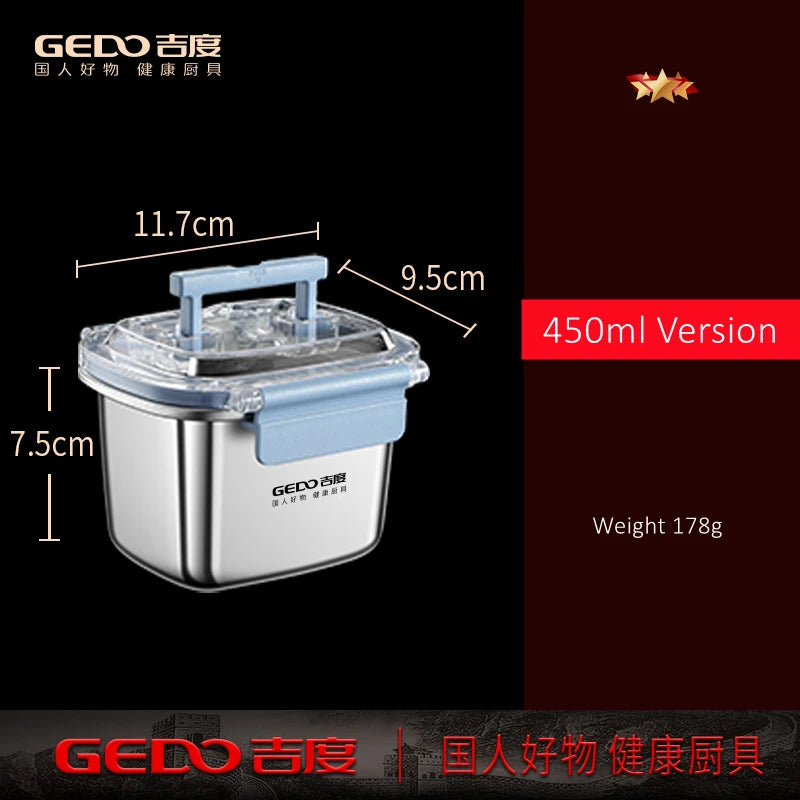 316L Stainless Steel Food Storage Container | LFGB Certified | 250ml–2900ml