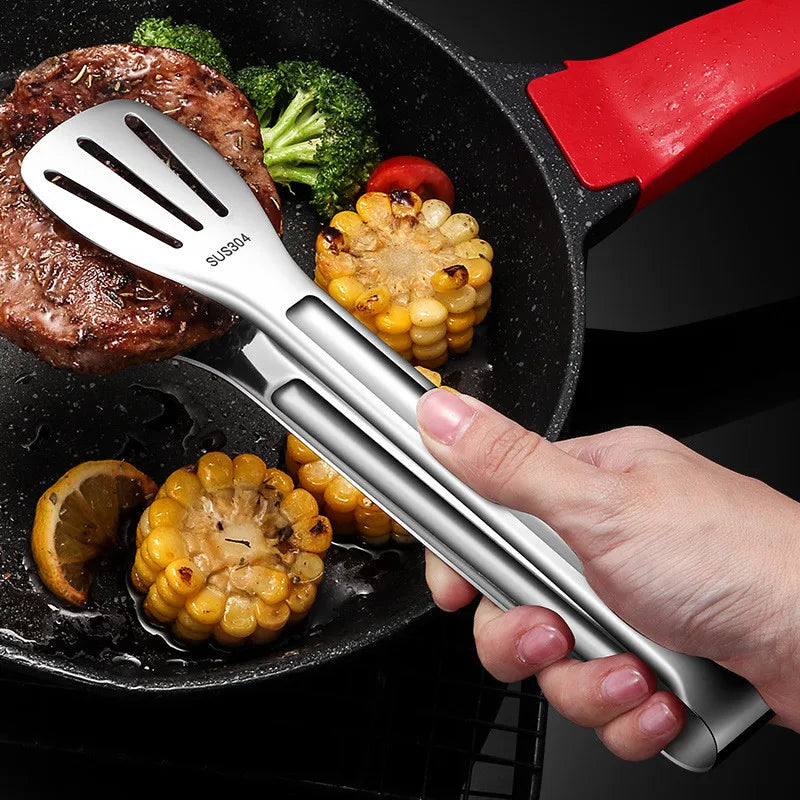 304 Stainless Steel Cooking Tongs | 9, 12 & 14 Inch | BBQ & Kitchen