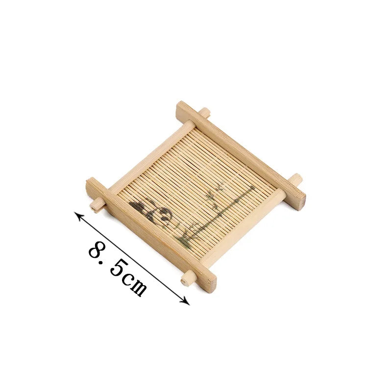 Bamboo Tea Coaster - Heat-Resistant Natural Wood Drink Coaster