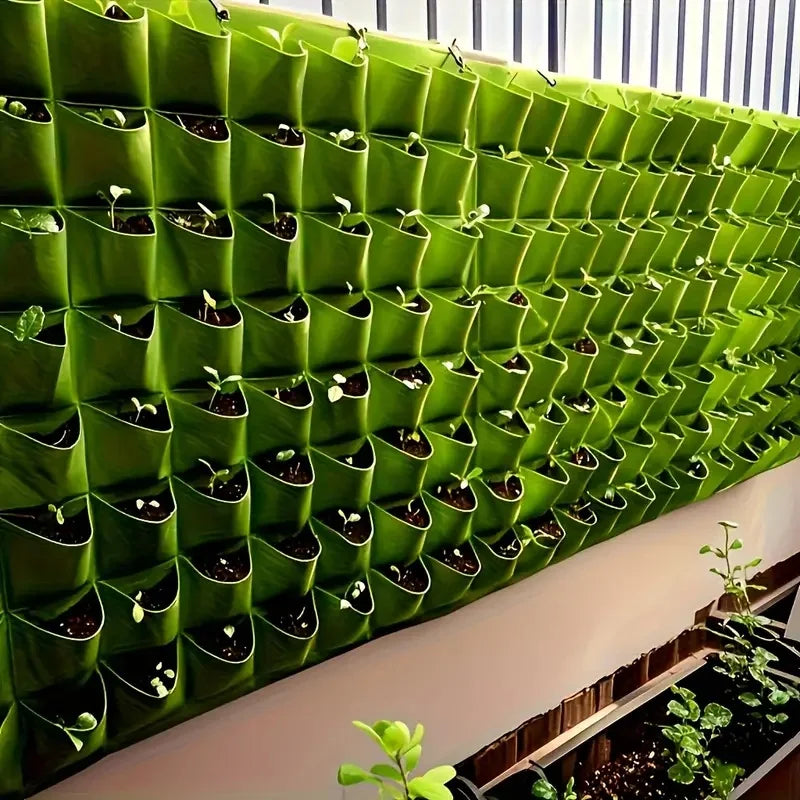 18-Pocket Vertical Garden Planter Bag — Wall-Mounted, Indoor & Outdoor