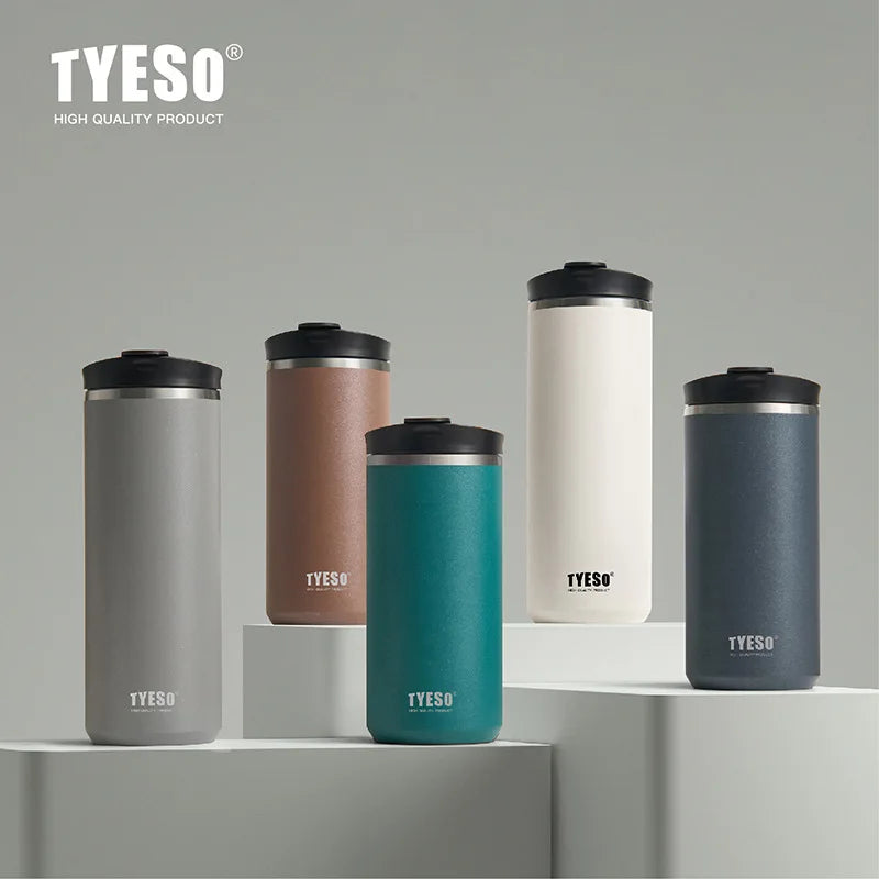 Tyeso French Press Travel Mug | 304 Steel | Cold Brew & Tea Infuser | 600ml or 750ml