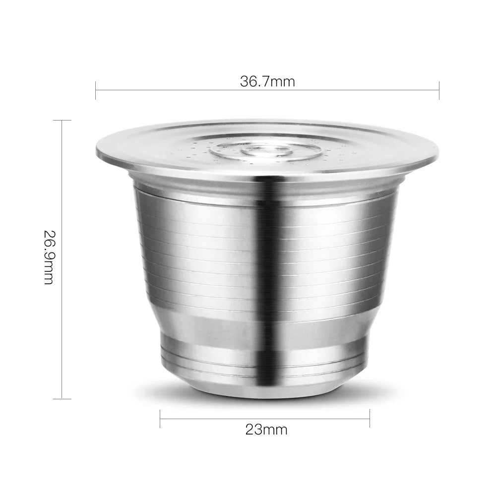Refillable Stainless Steel Coffee Capsules for Selected Nespresso Machines