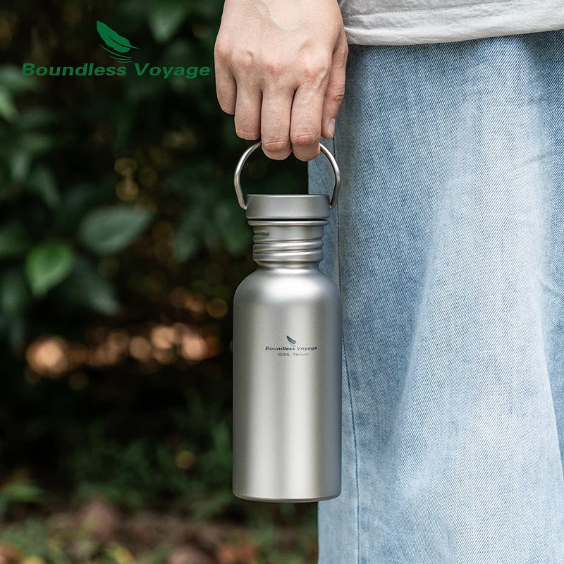 Boundless Voyage Wide-Mouth Titanium Water Bottle – 420ml, 600ml or 750ml
