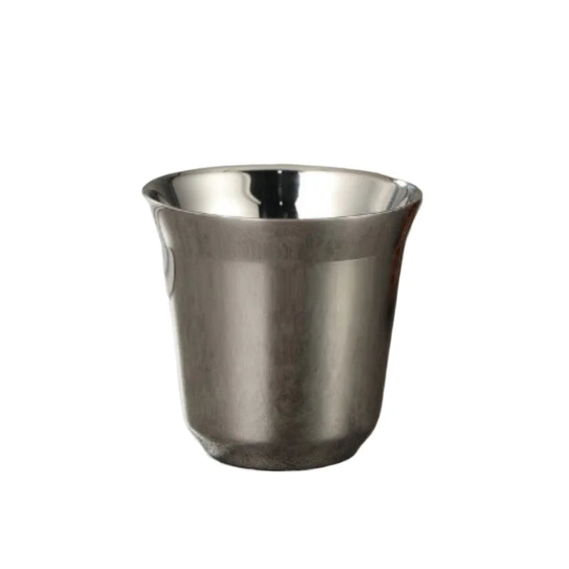 Double-Wall Stainless Steel Espresso Cup – 80ml Insulated Capsule Cup