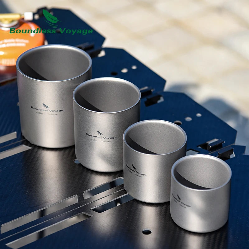 Boundless Voyage Titanium Double-Wall Mug – 120, 180 or 450 ml