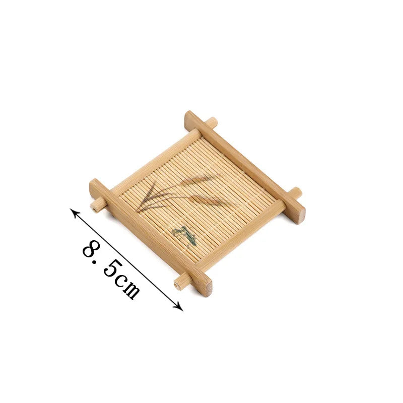 Bamboo Tea Coaster - Heat-Resistant Natural Wood Drink Coaster