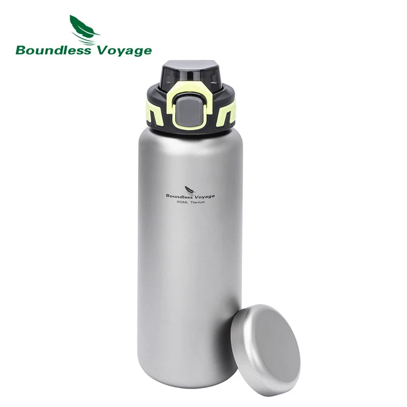 Boundless Voyage Titanium Water Bottle – 950 ml Wide Mouth