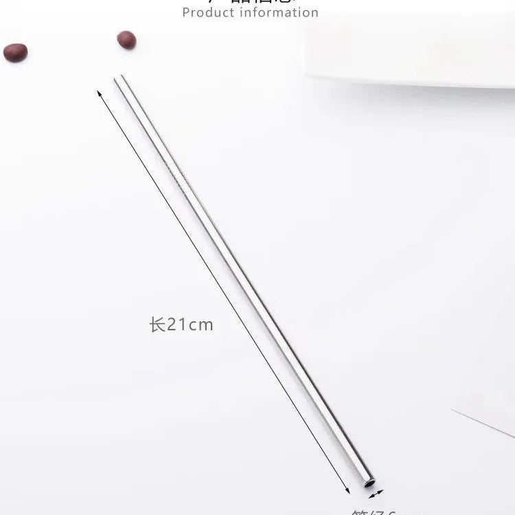 Reusable 304 Stainless Steel Drinking Straws – Straight & Curved | LFGB & BPA-Free | Single, 6-Pack & Set