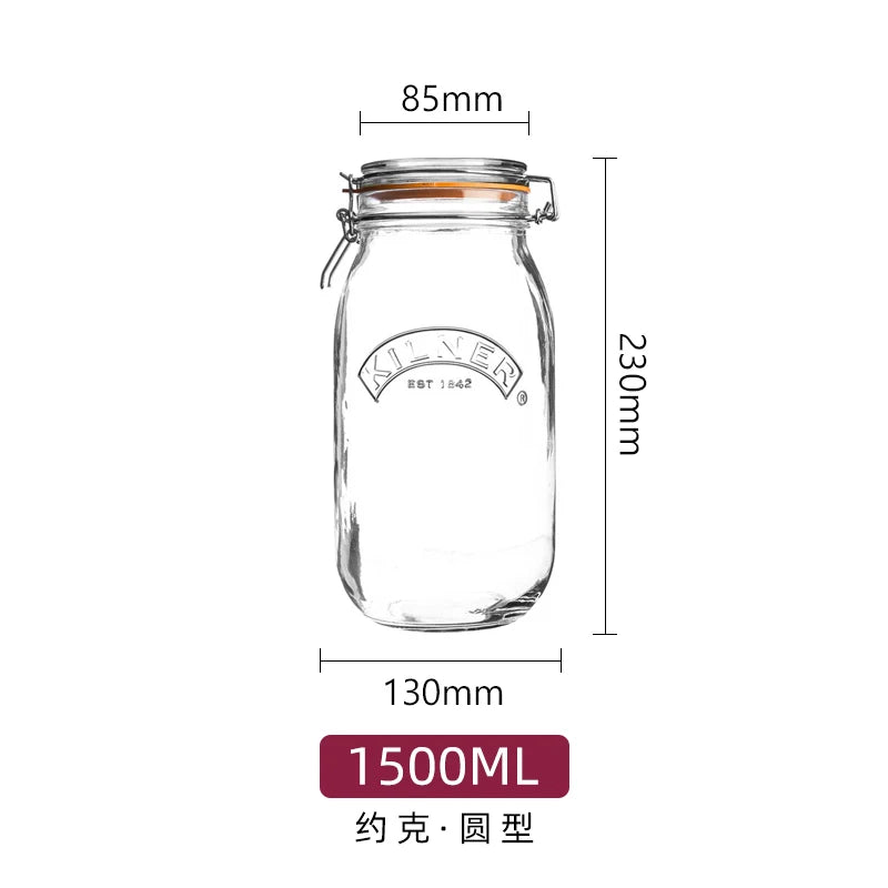 Kilner Airtight Glass Preservation Jars | Round & Square | Multiple Sizes