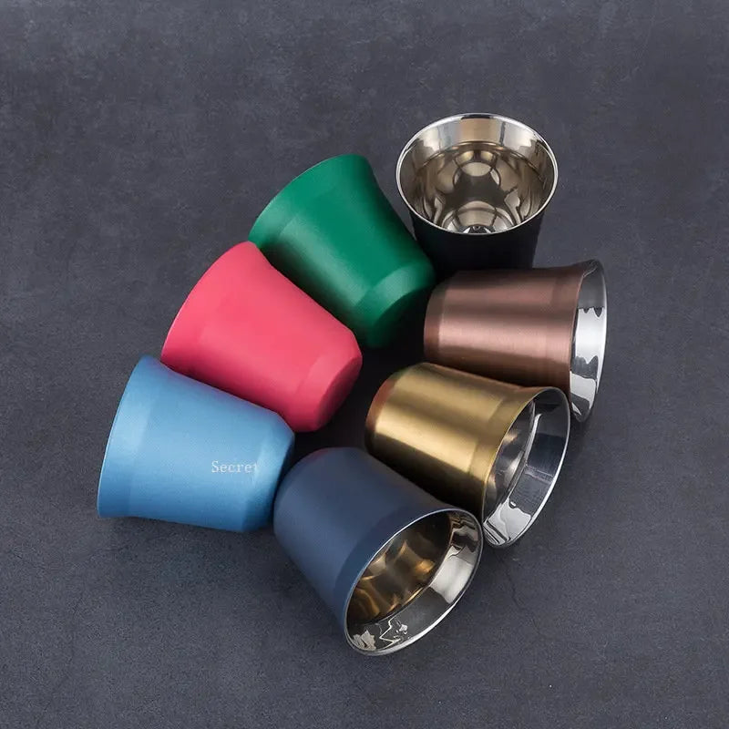 Double-Wall Stainless Steel Demitasse Cup – 80ml Insulated Espresso Cup | 7 Colours