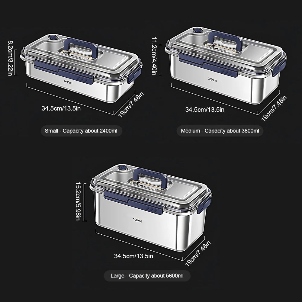 Premium 316 Stainless Steel Food Storage Container with Airtight Lid