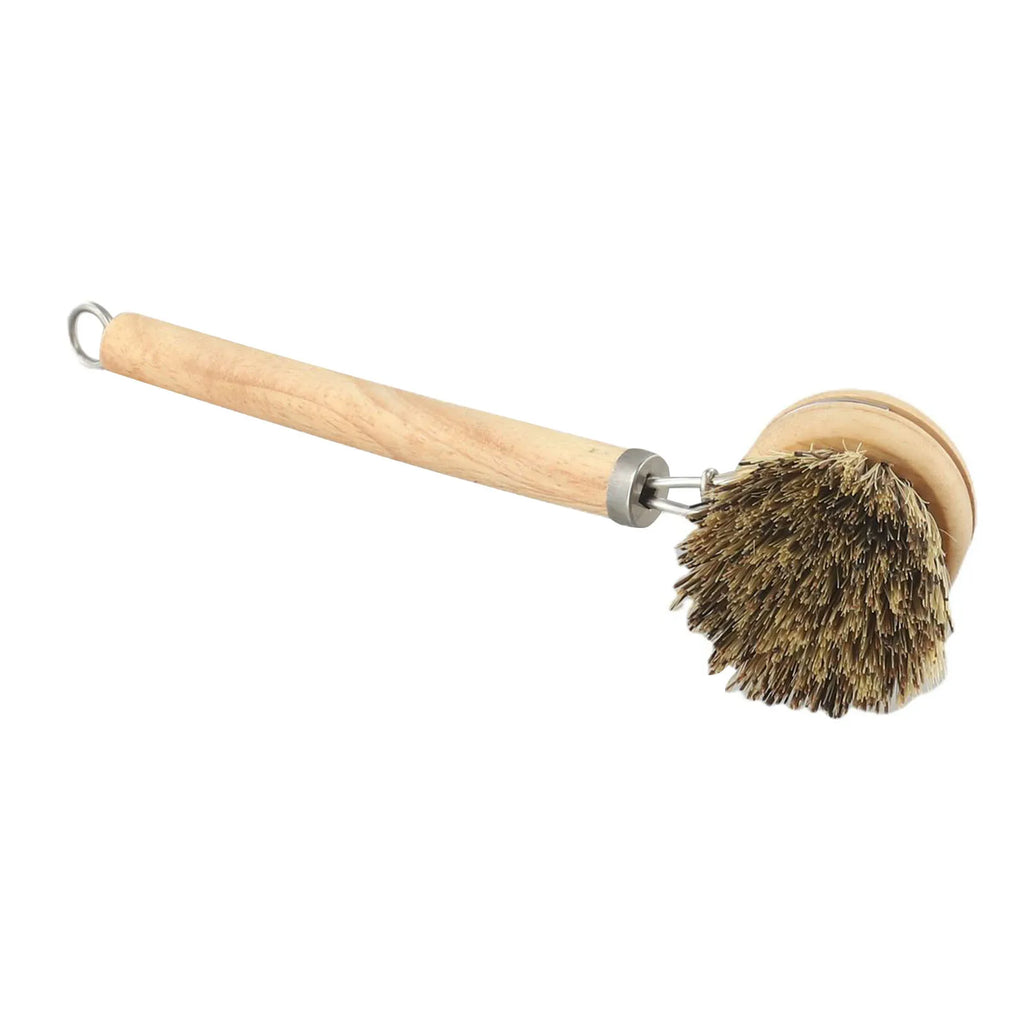 Natural Wood Dish Brush with Bristles – Eco-Friendly Kitchen Scrubber