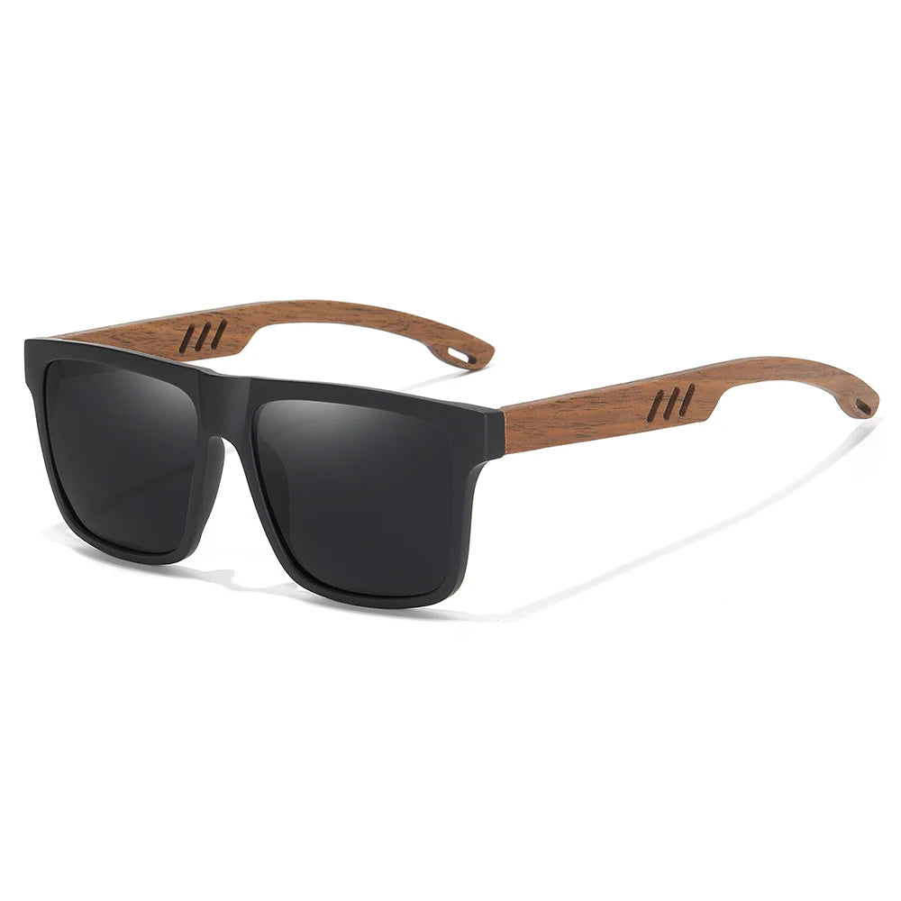 Bamboo Wood Polarized Driving Sunglasses – UV400 Pilot Style