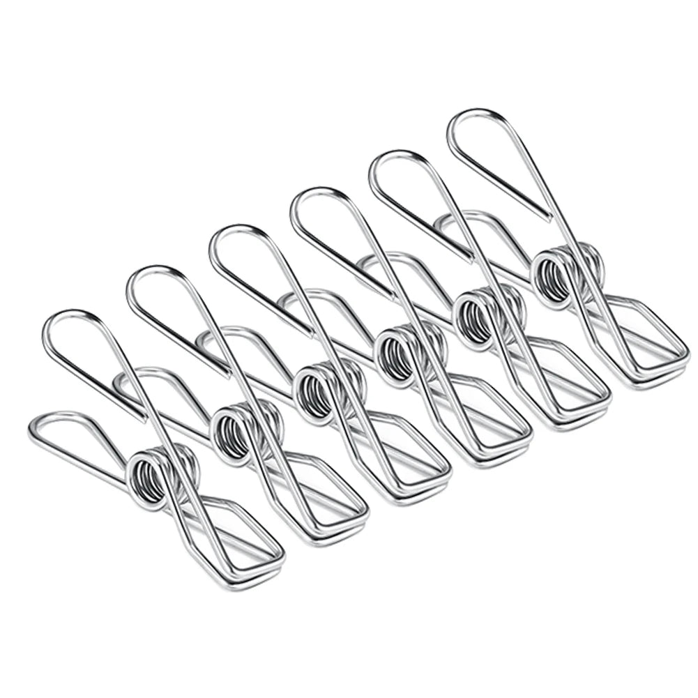 Stainless Steel Clothes Pegs — Small (5cm) & Large (6cm) | 10, 20 or 40 Pack