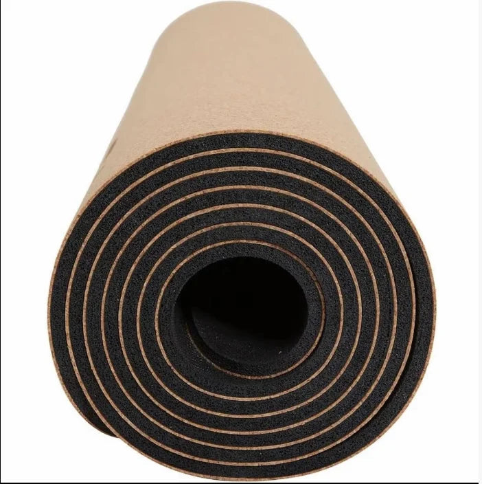 5 mm Natural Rubber Yoga Mat with Carry Strap for Yoga and Pilates