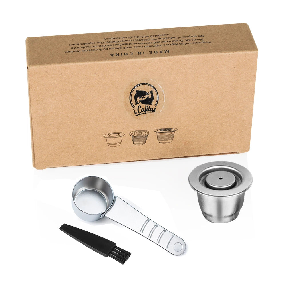 Reusable Stainless Steel Coffee Capsule — Compatible with Nespresso Machines