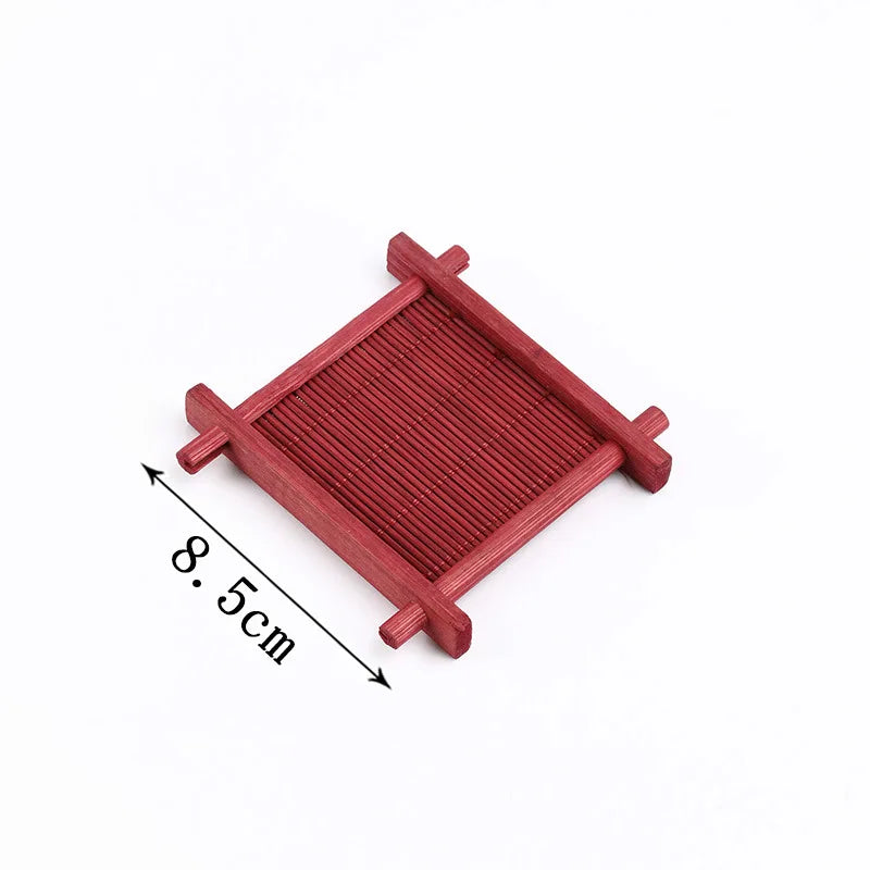 Bamboo Tea Coaster - Heat-Resistant Natural Wood Drink Coaster