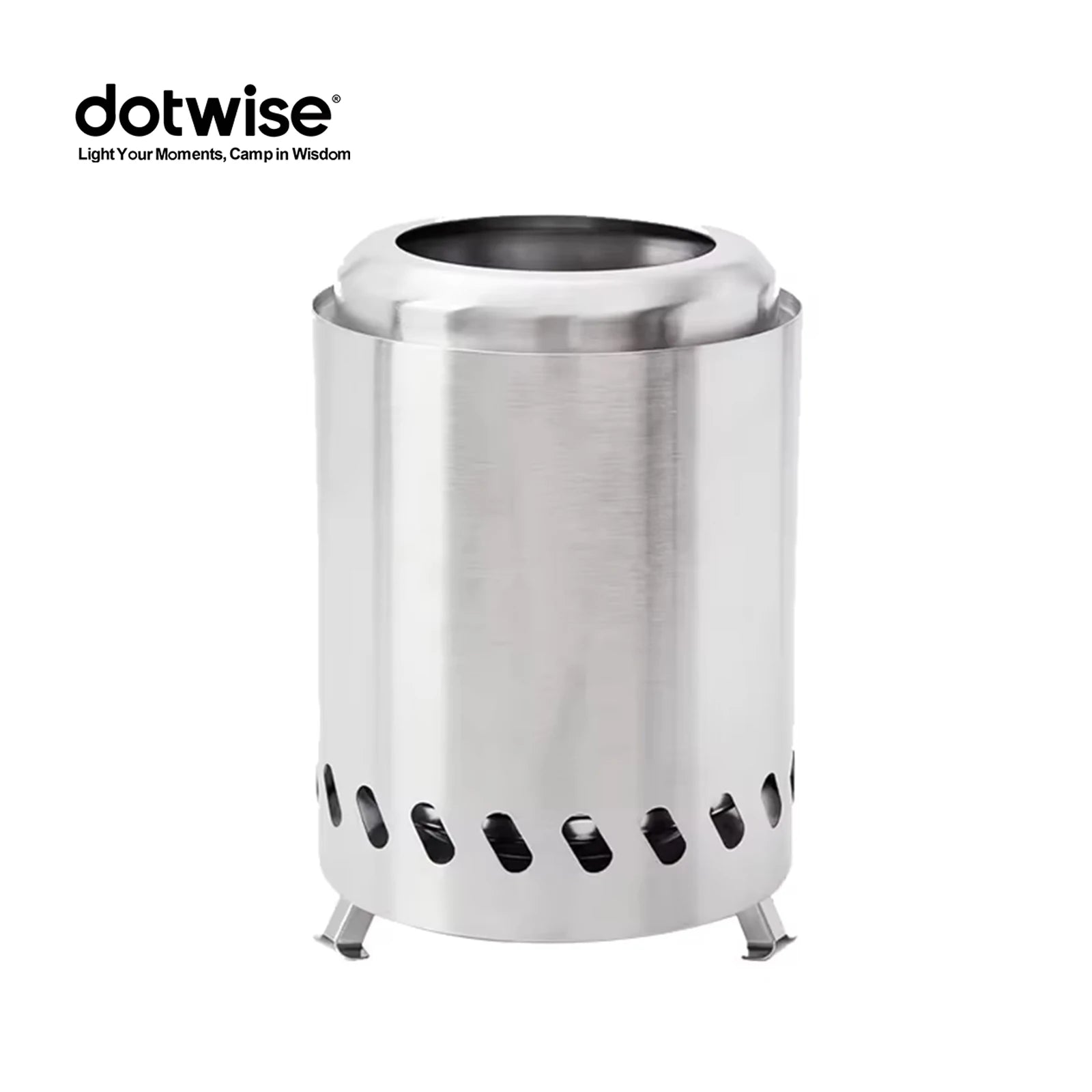 DOTWISE Portable Stainless Steel Wood-Burning Camp Stove