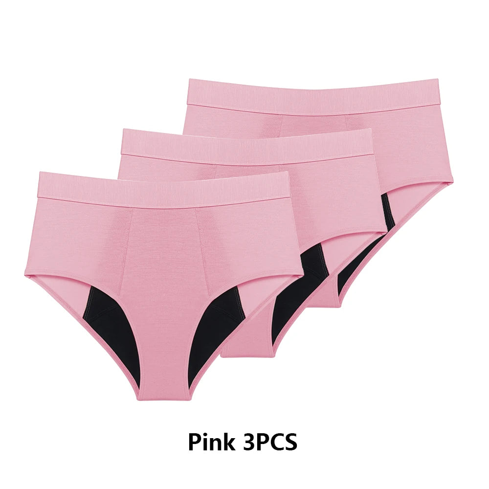 High-Waist Period Underwear – Heavy Flow, Bamboo Viscose & Cotton | 3-Pack, S–XXL