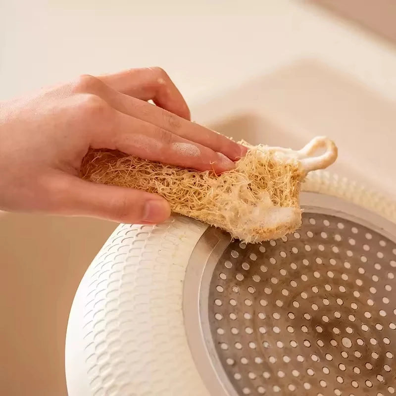 Natural Loofah Dishwashing Brush, 1–10 Piece Packs