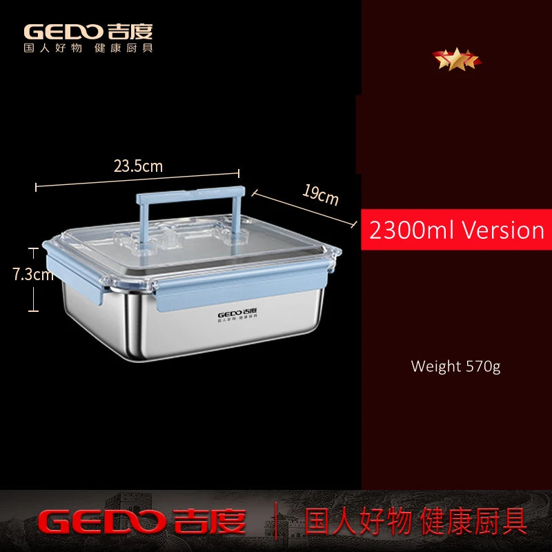 316L Stainless Steel Food Storage Container | LFGB Certified | 250ml–2900ml