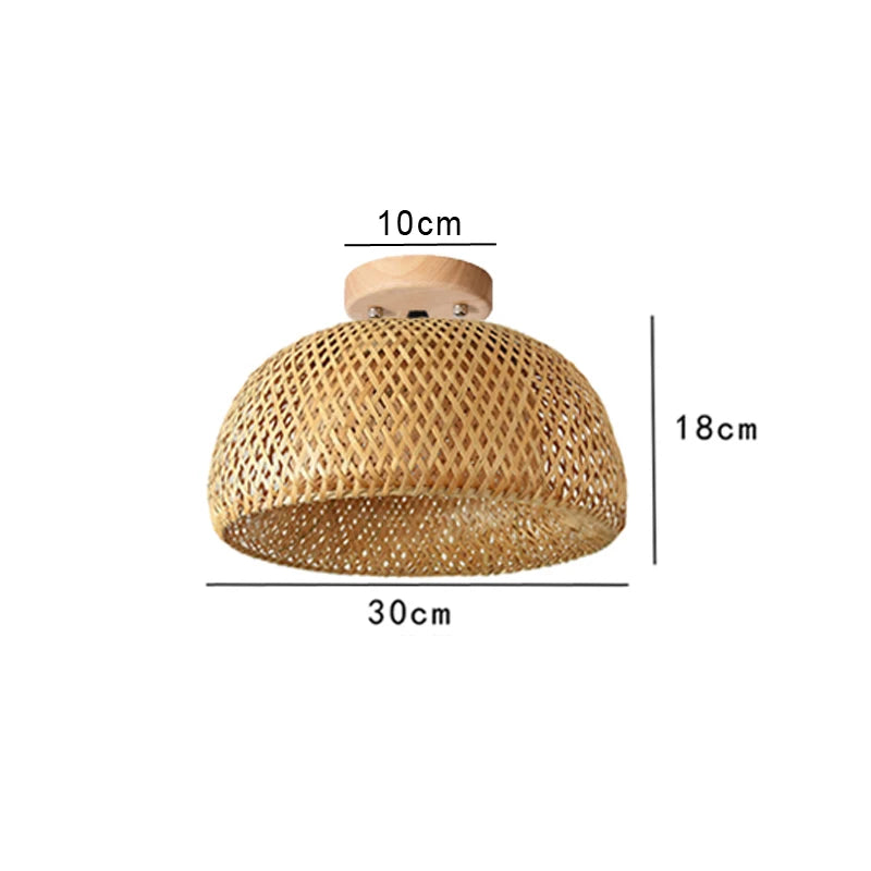 Hand-Woven Bamboo Pendant Light | Natural Wood Lampshade | ZODOLAMP