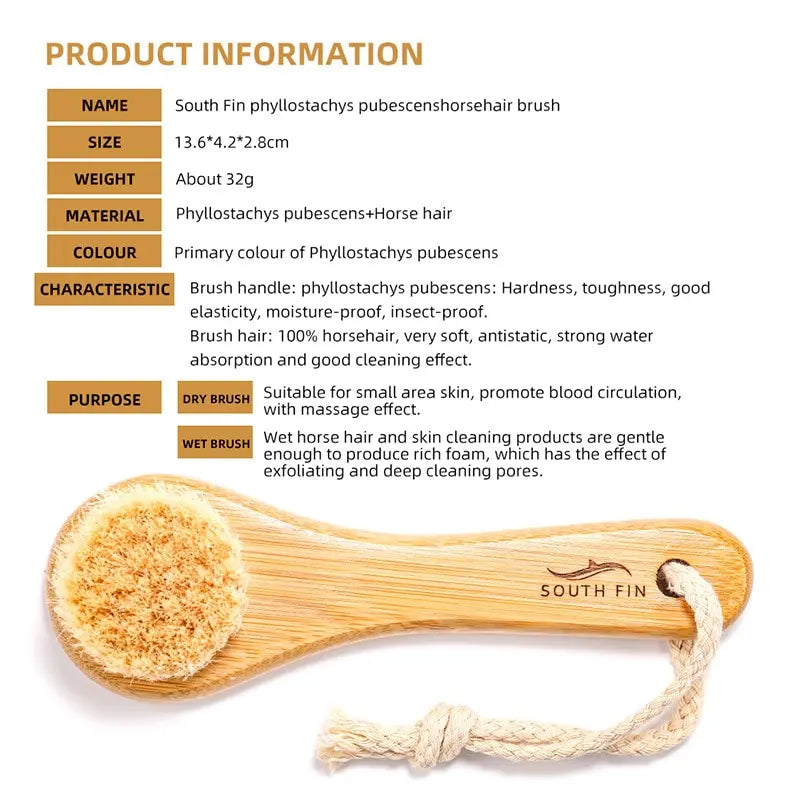 JETTING Bamboo & Horsehair Facial Cleansing Brush – Deep Pore Cleanse & Exfoliate
