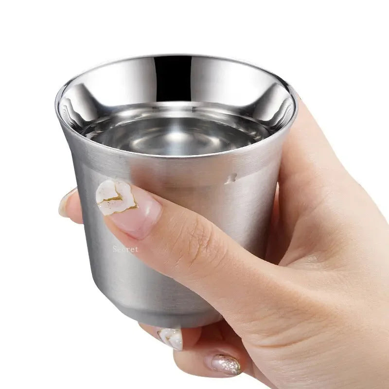 Double-Wall Stainless Steel Demitasse Cup – 80ml Insulated Espresso Cup | 7 Colours