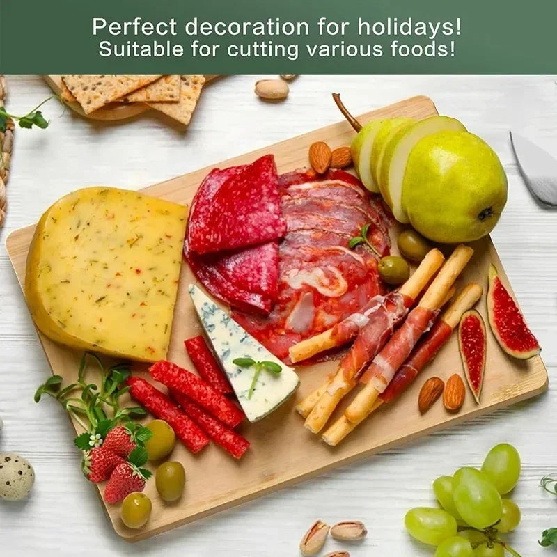 Double-Sided Bamboo Cutting Board – Thick, Eco-Friendly Kitchen Chopping Board | 2 Sizes
