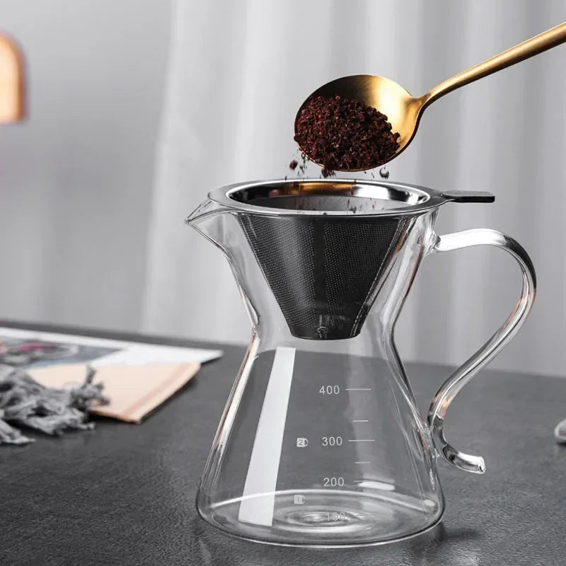304 Stainless Steel Pour Over Coffee Dripper | Reusable, Paperless & Easy Clean