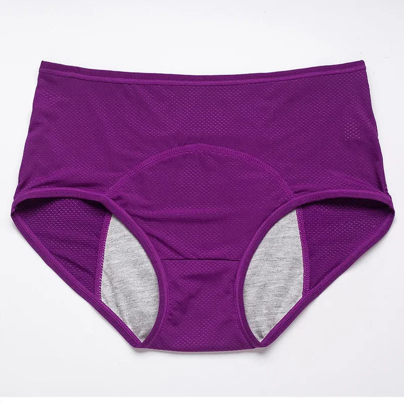 Mid-Rise Period Underwear – Smooth Nylon Knit | 2-Pack, M–8XL