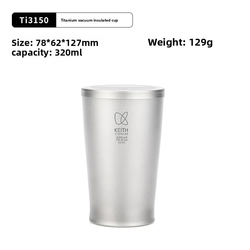 KEITH Ti3150 Titanium Vacuum-Insulated Tumbler – 320 ml