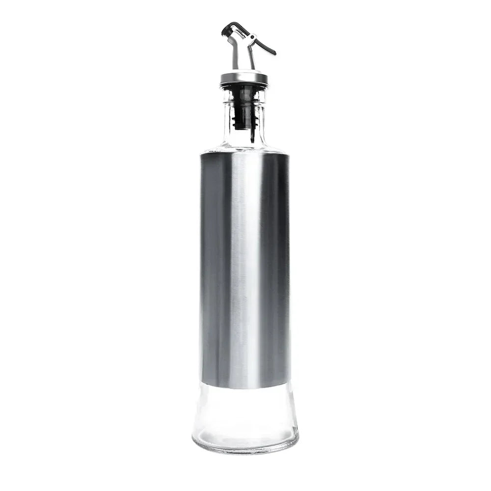 Stainless Steel Oil & Vinegar Dispenser Bottle — No-Drip Sauce Pourer