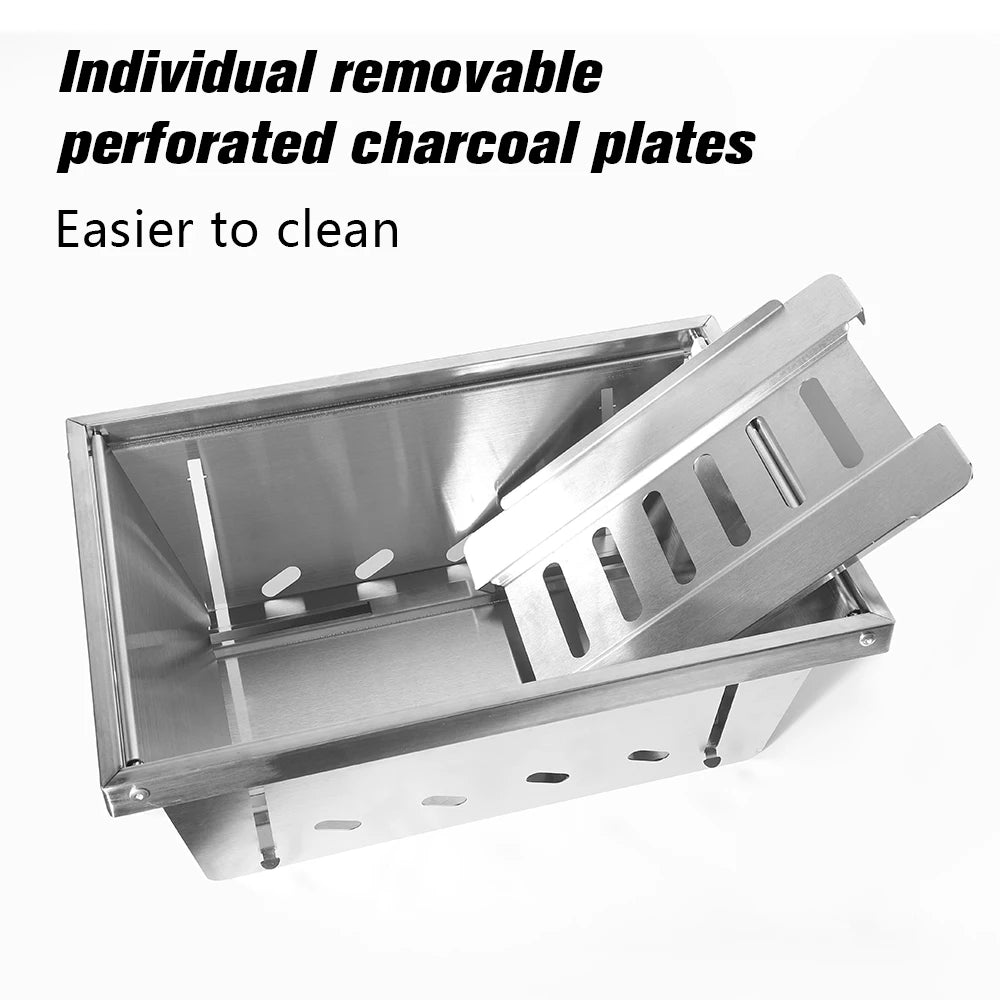 304 Stainless Steel Folding BBQ Grill & Camping Stove | IGT Compatible | 1 or 2 Unit