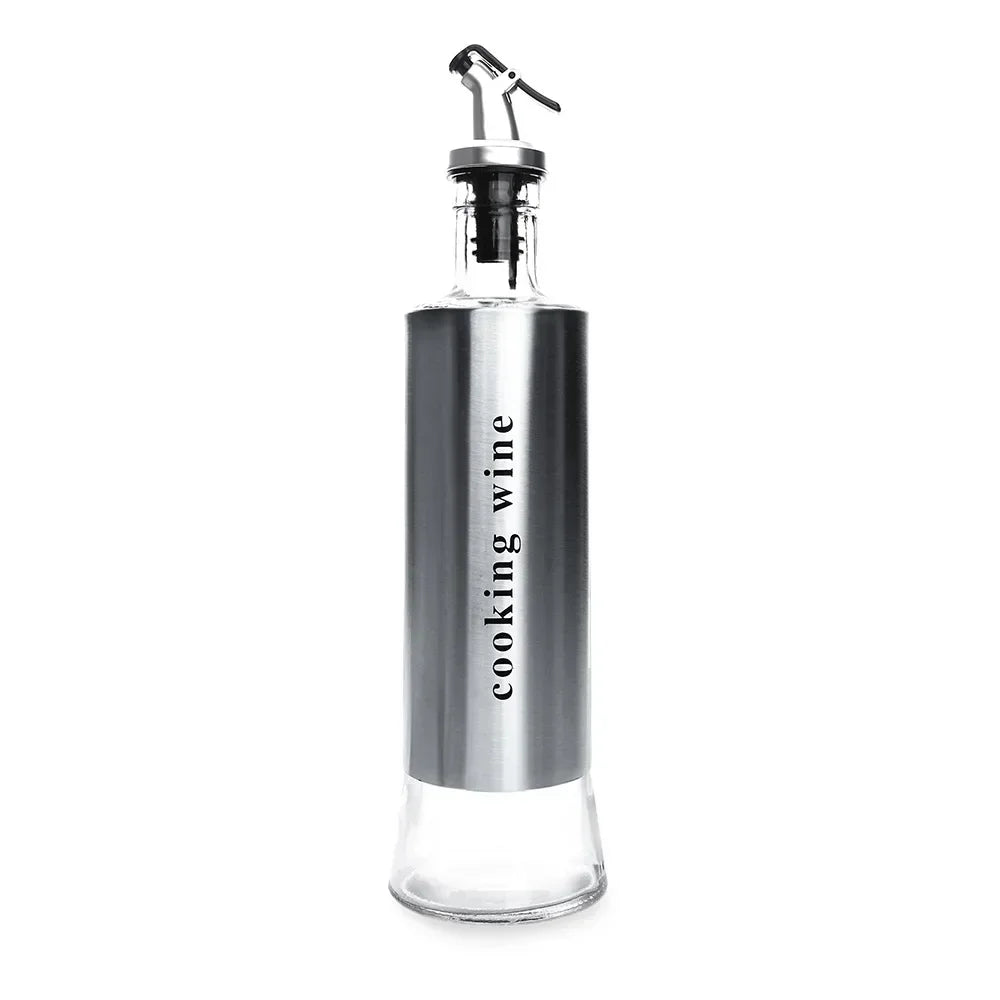 Stainless Steel Oil & Vinegar Dispenser Bottle — No-Drip Sauce Pourer