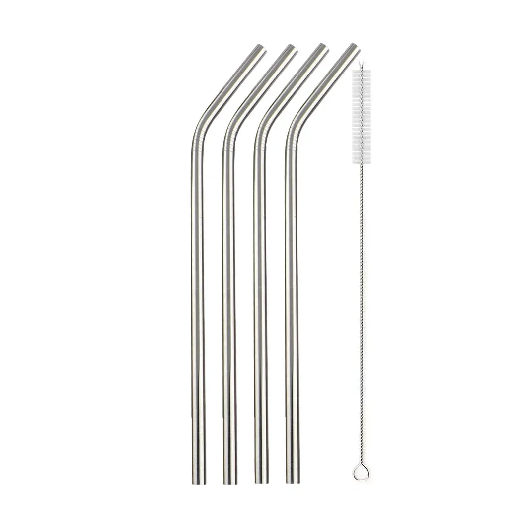 Reusable Stainless Steel Straws – 5, 10 or 11 Pack | Silver, Gold, Black & Rainbow